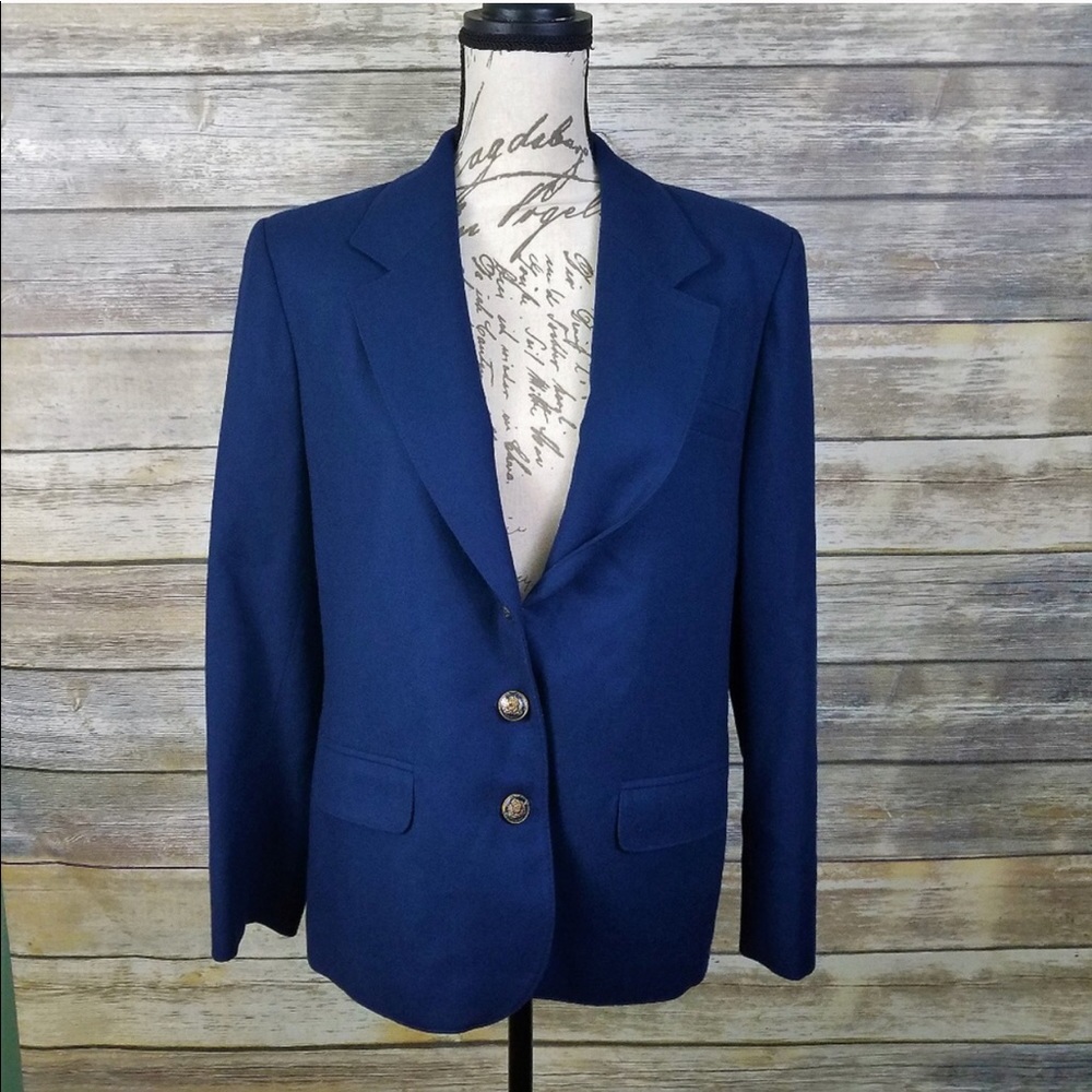 Pendleton Royal Blue Wool Blazer